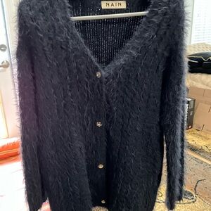 Black Knit Cardigan Sweater